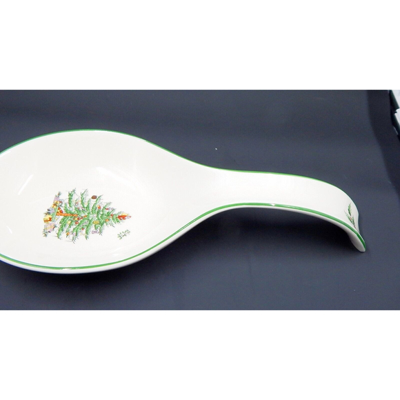 Spode Christmas Tree Porcelain Spoon Rest S3324-A8 - Picture 7 of 12